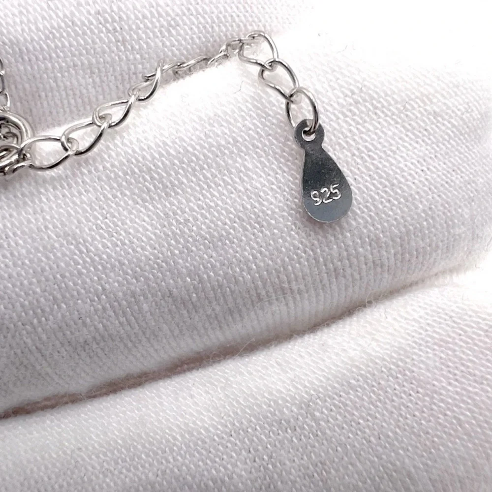 .925 Sterling Silver Cz Bow Necklace - Picture 4 of 6